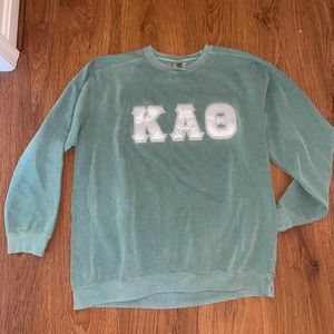 KAO Theta Sorority Comfort Colors Green Sweatshirt